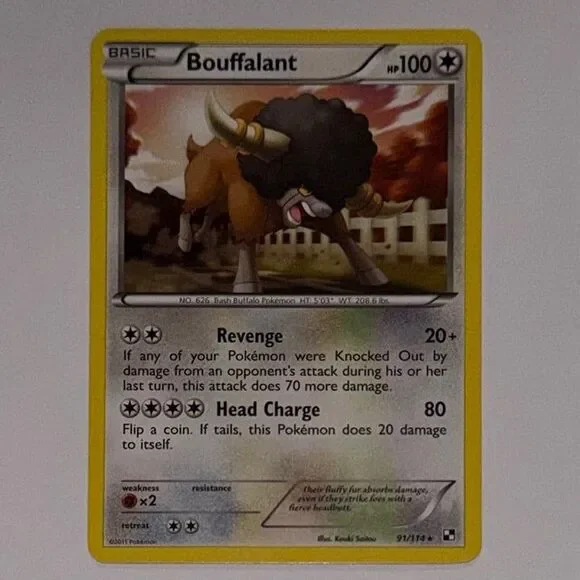 Pokemon Black & White Bouffalant #91 Pokemon Black & White Bouffalant #91